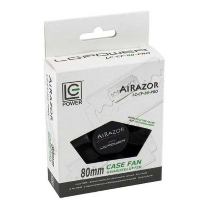 80mm корпусен вентилатор LC Power AiRazor LC-CF-80-PRO – 4-pin PWM