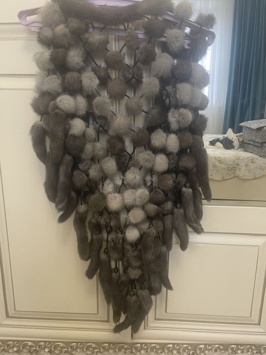 Норковая косынка, норковая повязка, меховая шапка