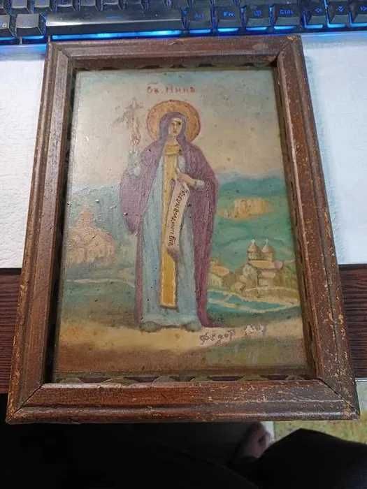 Lot vintage de 11 icoane si obiecte religioase