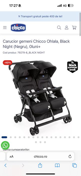 Carucior gemeni chicco ohlala