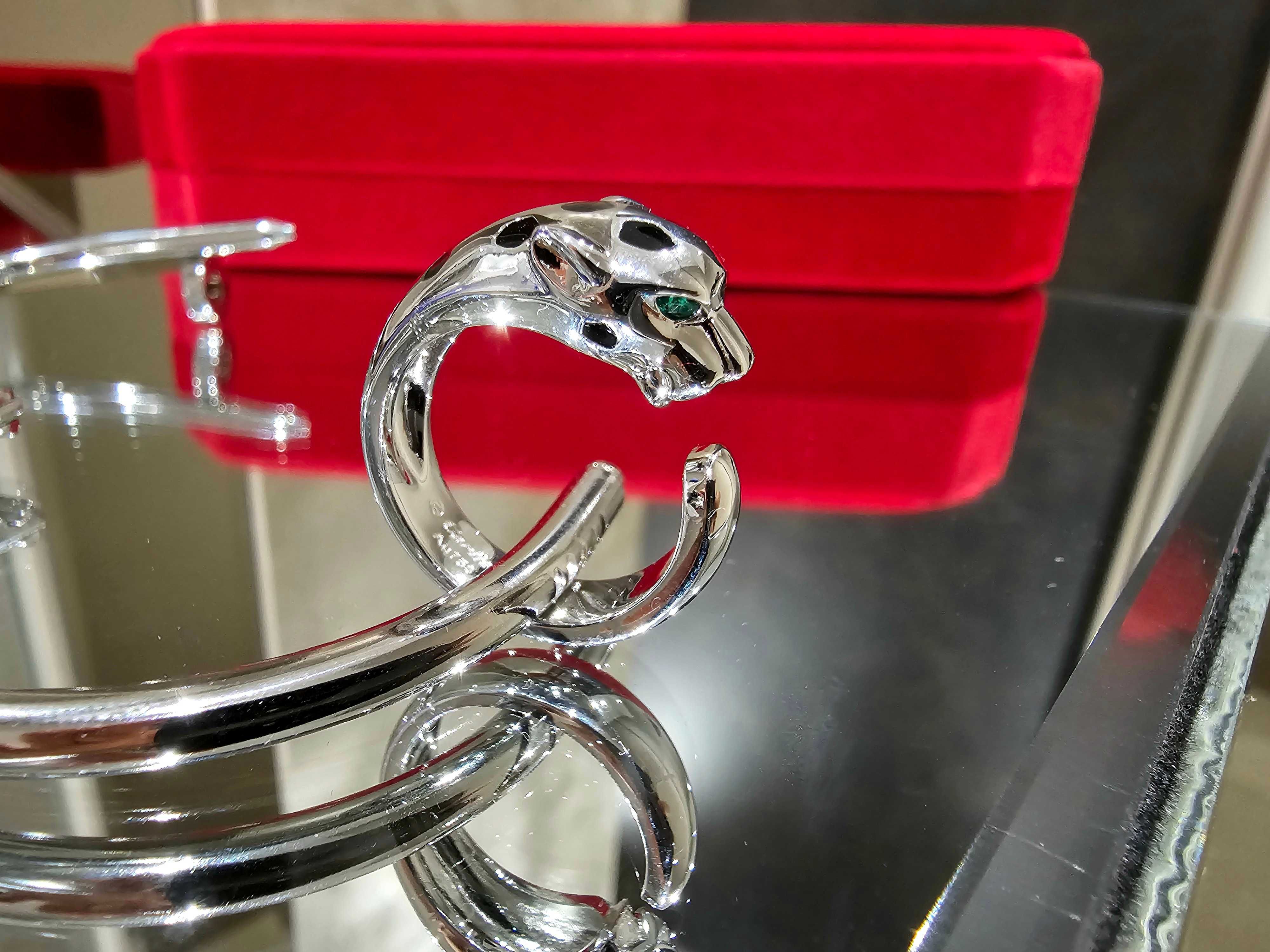 CARTIER Panthere de Cartier Silver Black Дамски Пръстен