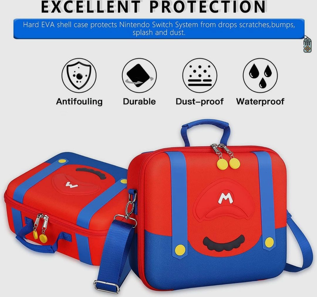Сумка для консоли Nintendo switch - Storage Bag (Super Mario Mustache)