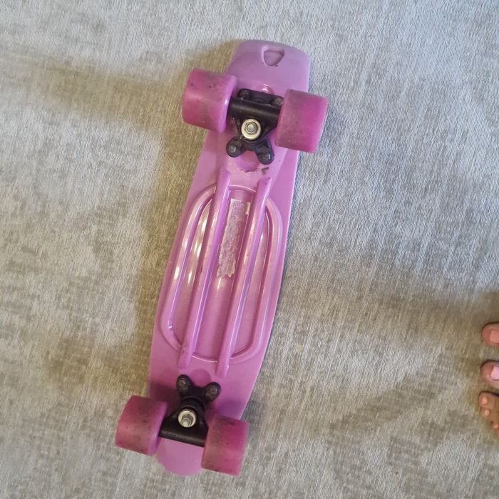 Penny board roz cu roți luminoase – pentru copii/adolescenți