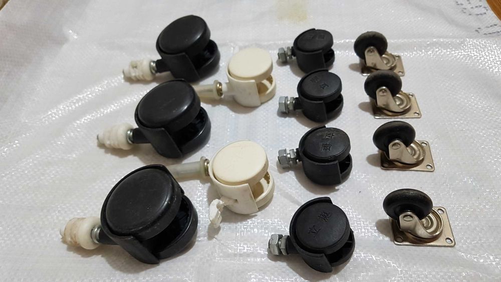 Пластиковые мебельные, чемоданные, опорные ролики.