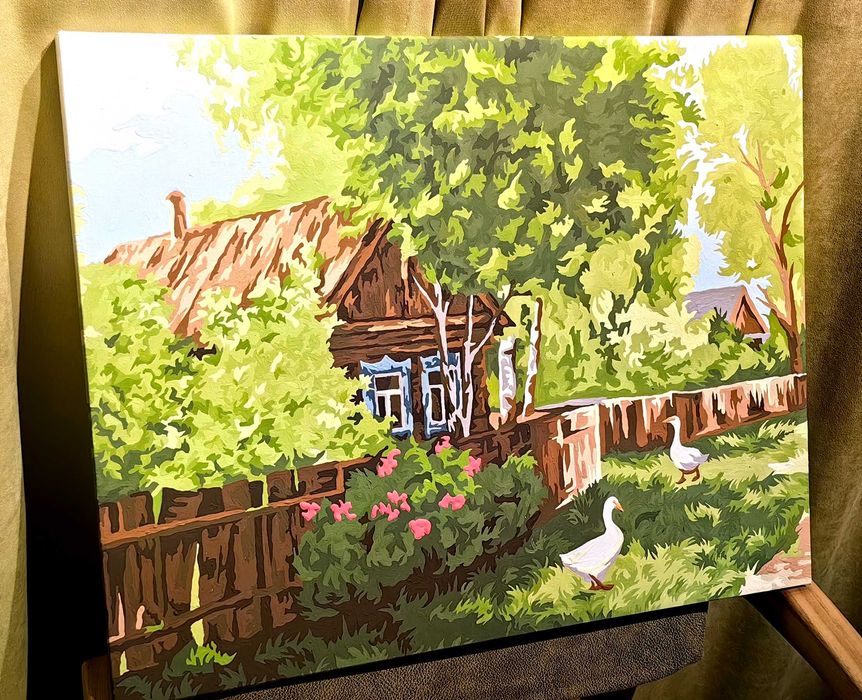 Картина акрилом. 40*50см светящаяся в темноте.