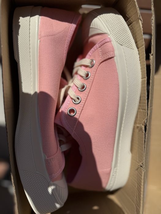 Teniși roz din material textil Bensimon