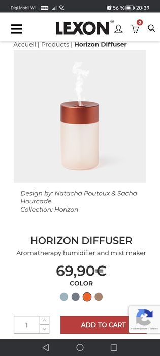 Difuzor aromaterapie LEXON SIGILAT
