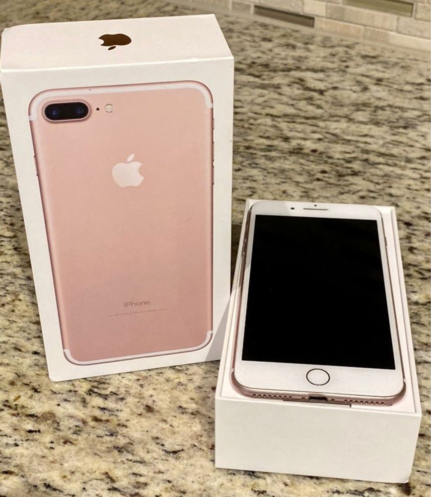 Apple iPhone 7 Plus, 128GB, Rose Gold с много кейсове