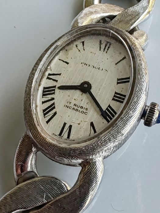 Ceas Pringeps Argint Mecanic - Funcționează excelent!