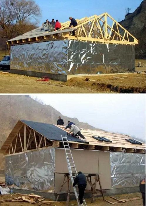 Case, Cabana stil A-Frame, terase si foisoare din structura de lemn