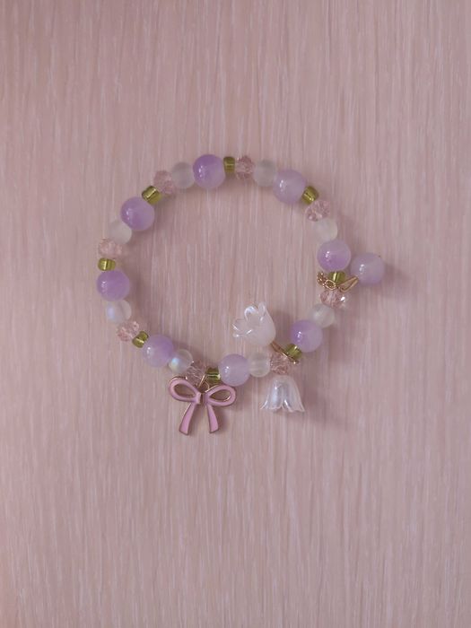 Гривни за момичета в цветовете /лилаво,розово,синьо и зелено/