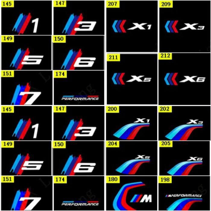 Proiector holograma logo Bmw M usa portiera set 2 buc.