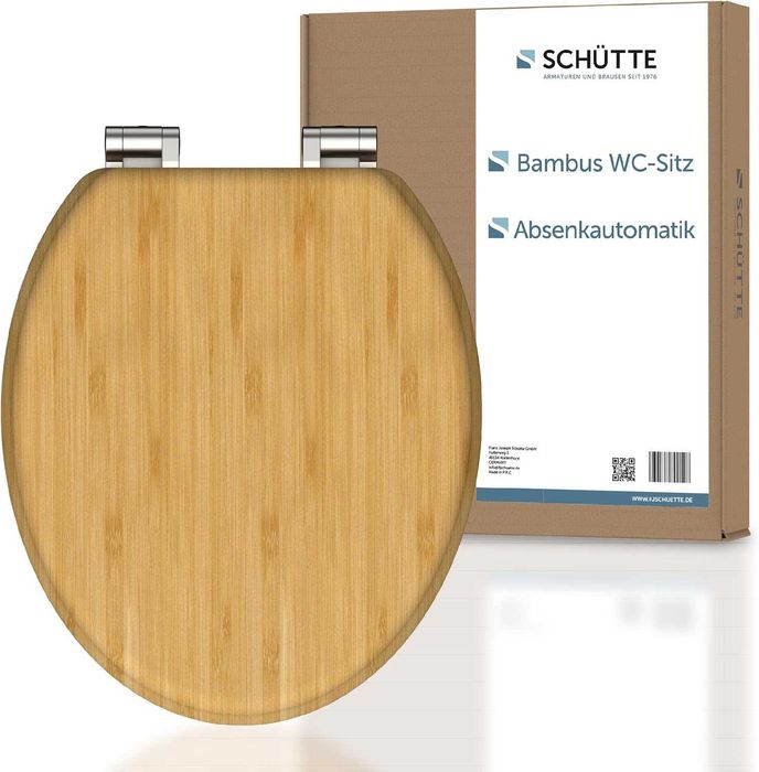 Capac de toaleta WC bambus soft close. Calitate premium