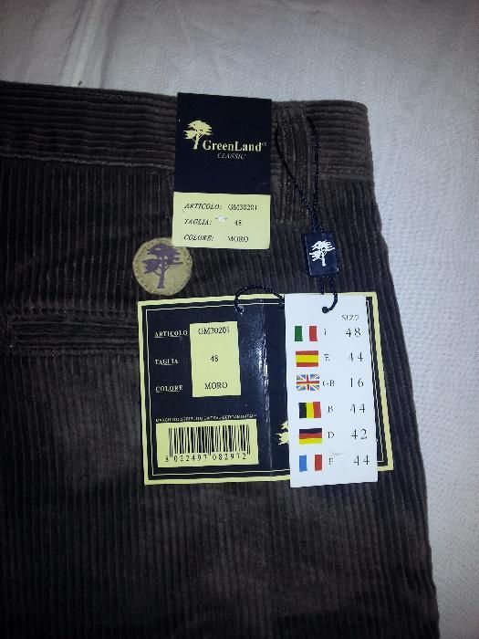 Pantaloni jeans catifea GreenLand Italy 42cm in talie, 122cm lungime