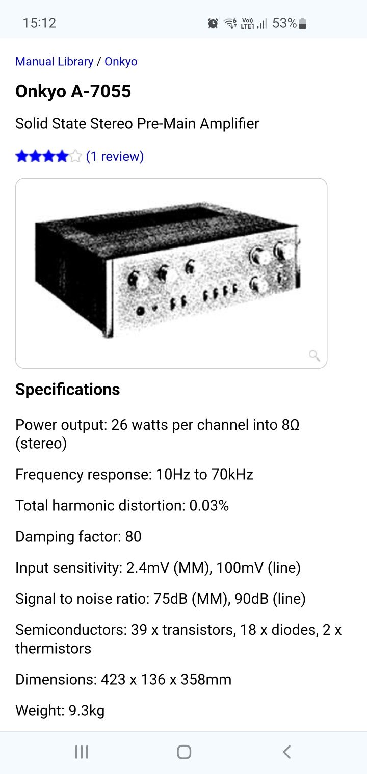 Amplificator Onkyo A-7055 servisat