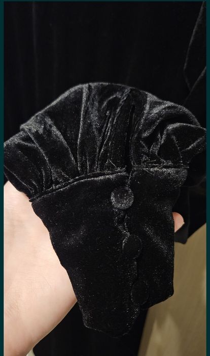 Rochie neagra din catifea