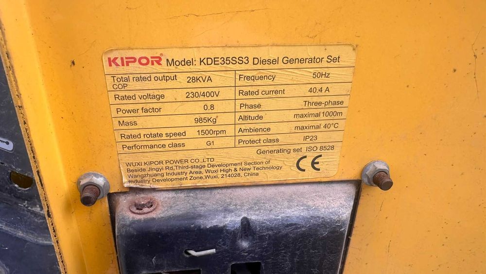 Generator curent Kipor KDE 35 SS3