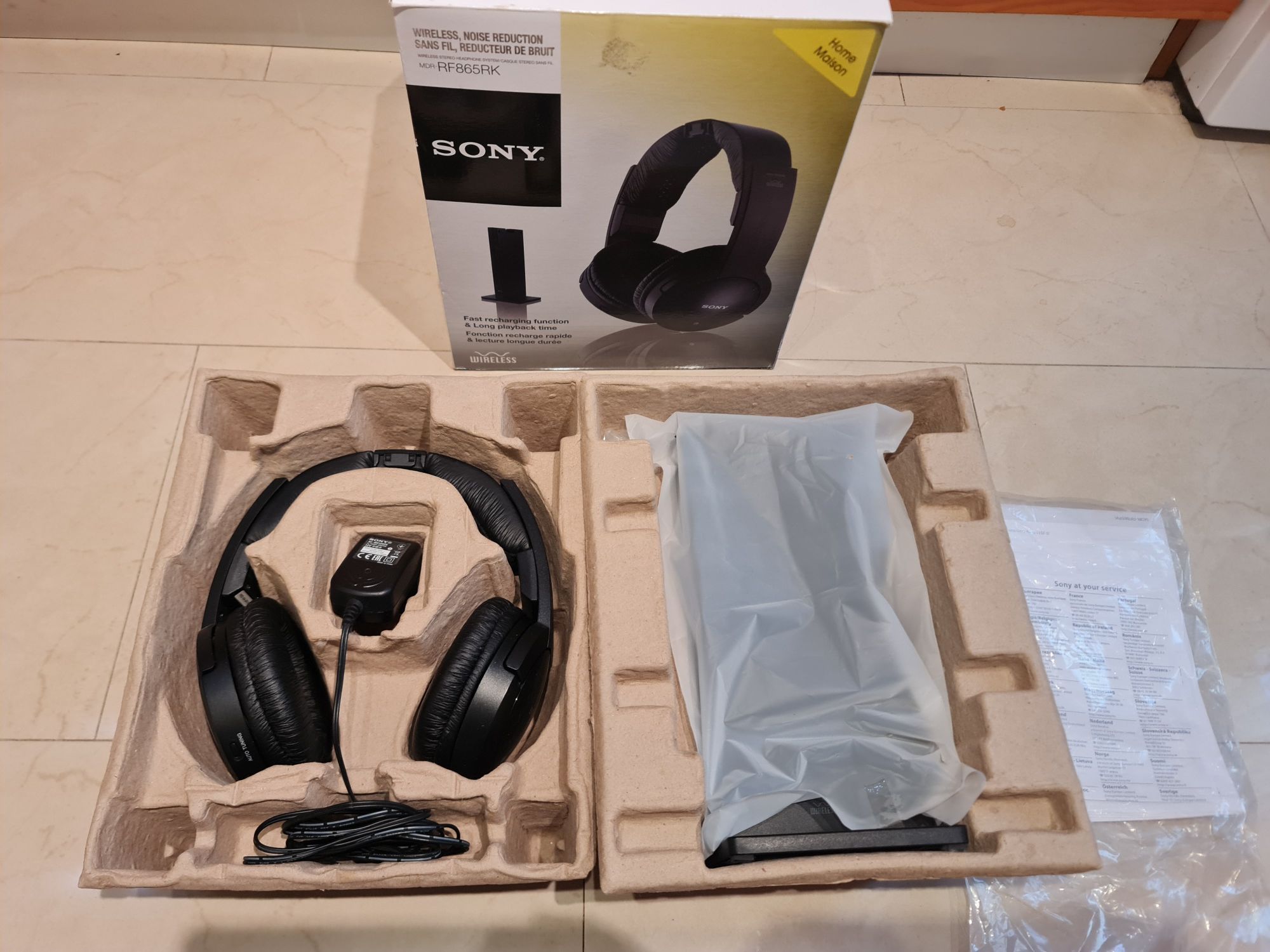 Безжични слушалки Sony MDR-RF865RK RF, черни