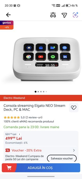 Vând consolă streaming elgato neo plus placă de captură elgato neo 4k