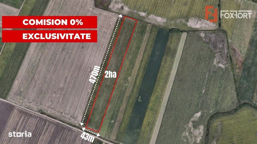 COMISION 0% Teren extravilan agricol, Sacalaz - 20.000 mp