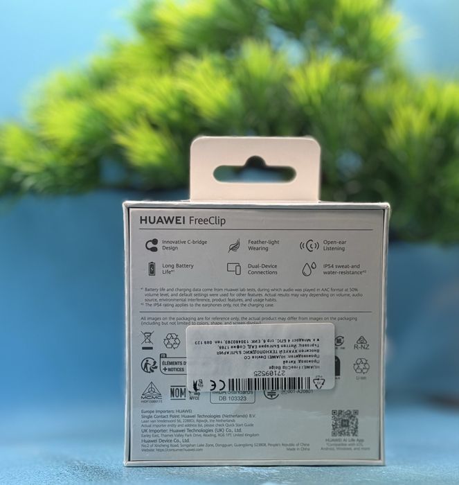 НОВО!!! Аудио слушалки Open-Ear Huawei FreeClip, Wireless, Beige