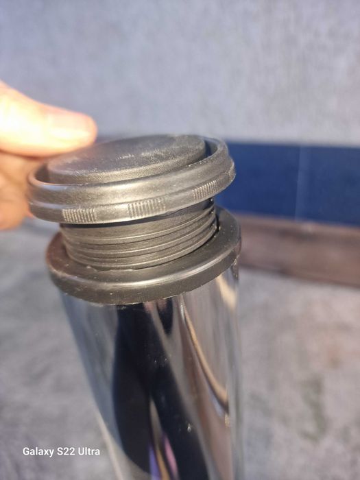 Метален крак за маса, H = 710 mm, Ø = 60 mm, лъскав хром, регулируем