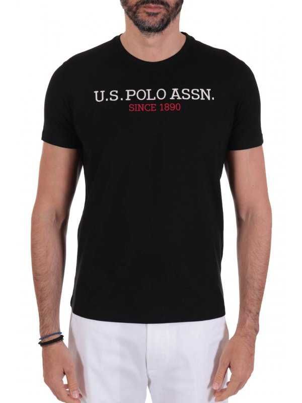 ПРОМО US POLO ASSN-L размер -Оригинална мъжка черна тениска с бродерия