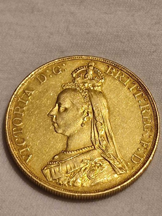 Златна Монета Петорен Британски Суверен 1887-39.94 гр.