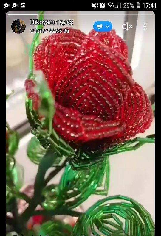 100%qo'l mehnati tuvakdagi gul