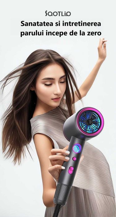 Uscator de par profesional, ultra putere 2400W, 3 moduri de uscare