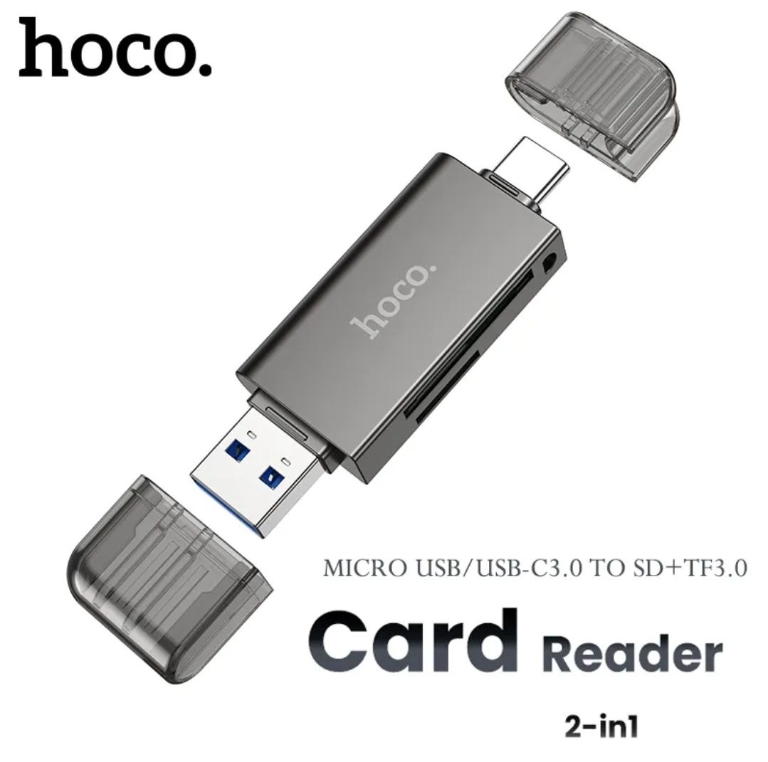 Hoco HB39 2 in 1  USB-A 3.0 Type-C to Micro SD/TF Card Reader
Micro SD