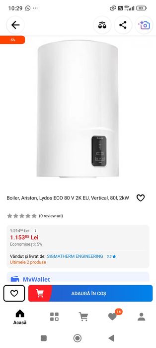 Centrala termica pe curent și boiler electric