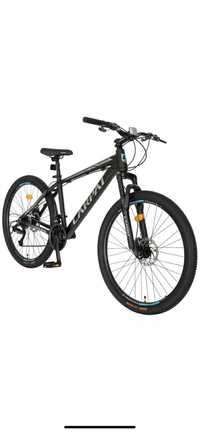 Bicicleta MTB Carpat 26 inch, 21 viteze, cadru aluminiu, frane disc