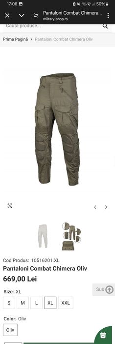 Pantaloni Combat Chimera Oliv MIL-TEC