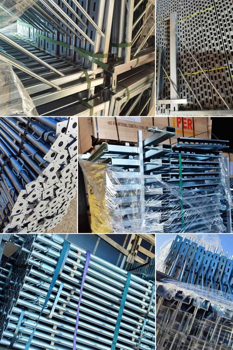 Placa galbena, distantieri, montanti, coltare zn tencuiala, pene