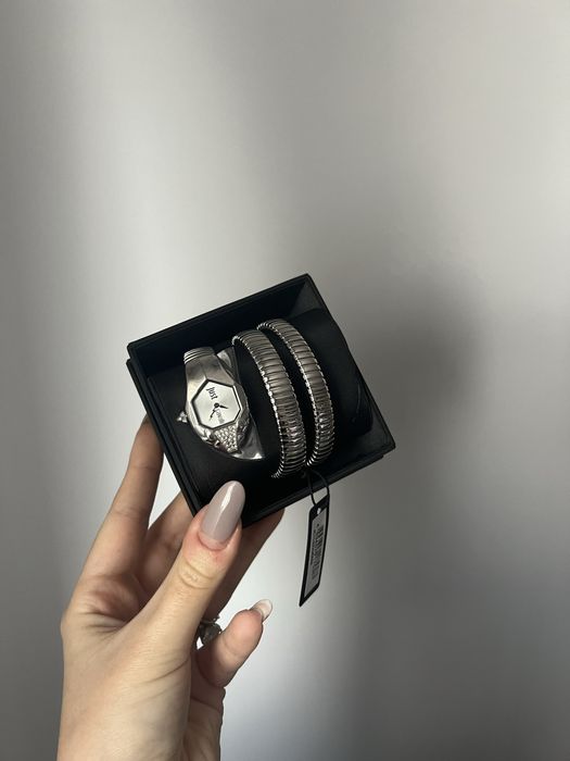 Ceas Just Cavalli damă argintiu – model șarpe elegant, nou, original