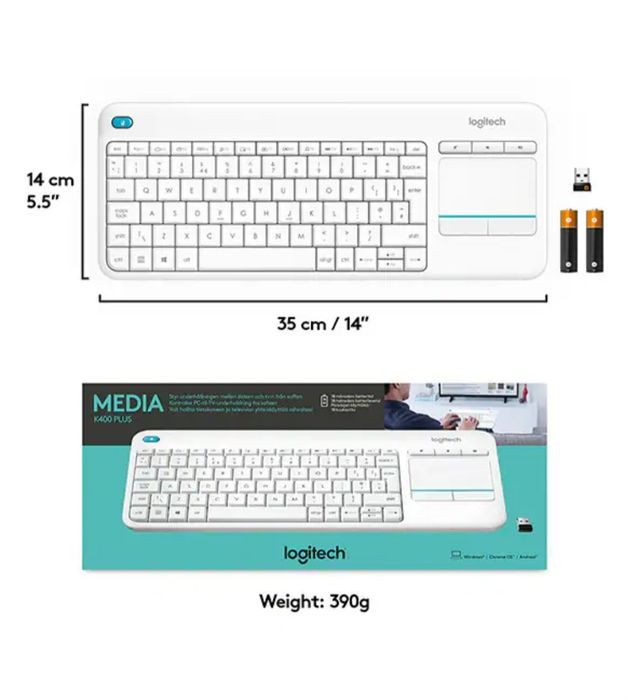 Tastatură wireless Logitech K 400 Plus