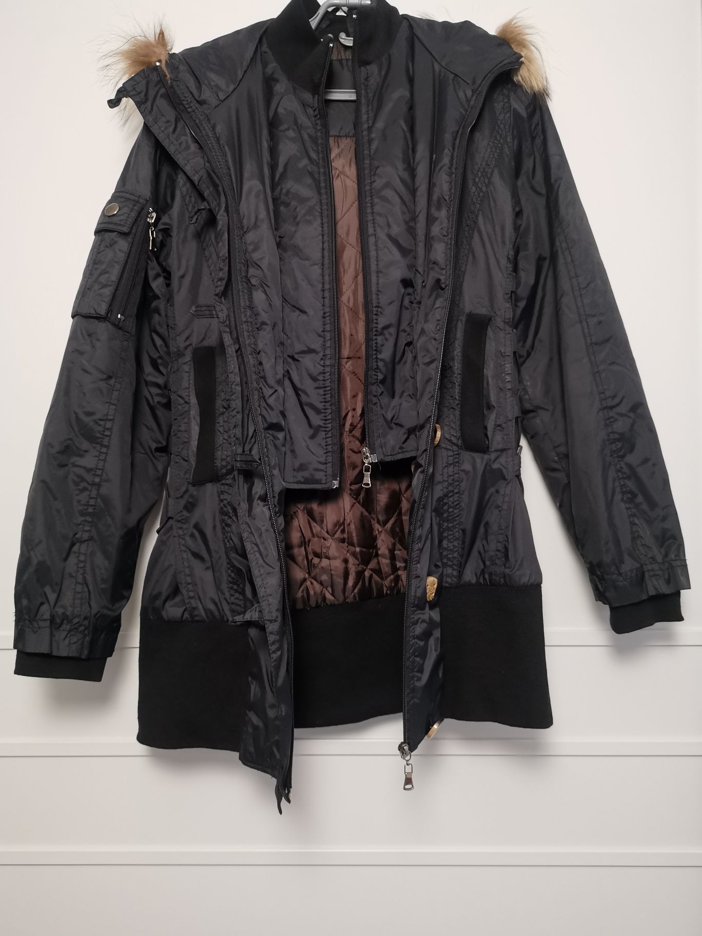 Дамско зимно яке ESPRIT с естествен косъм,  S-M