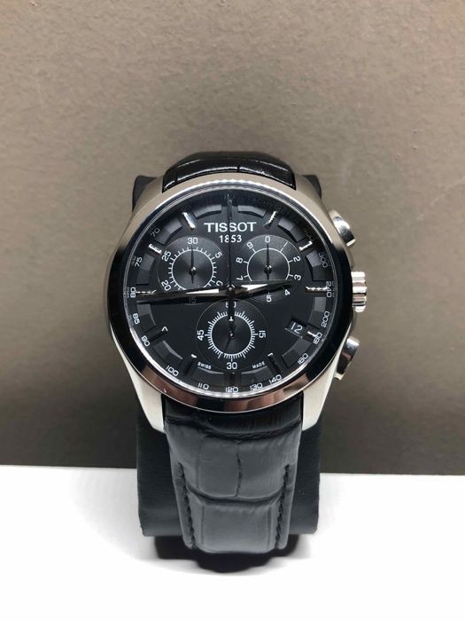 Tissot Couturier Chronograph, Ceas Tissot Couturier Piele Neagra