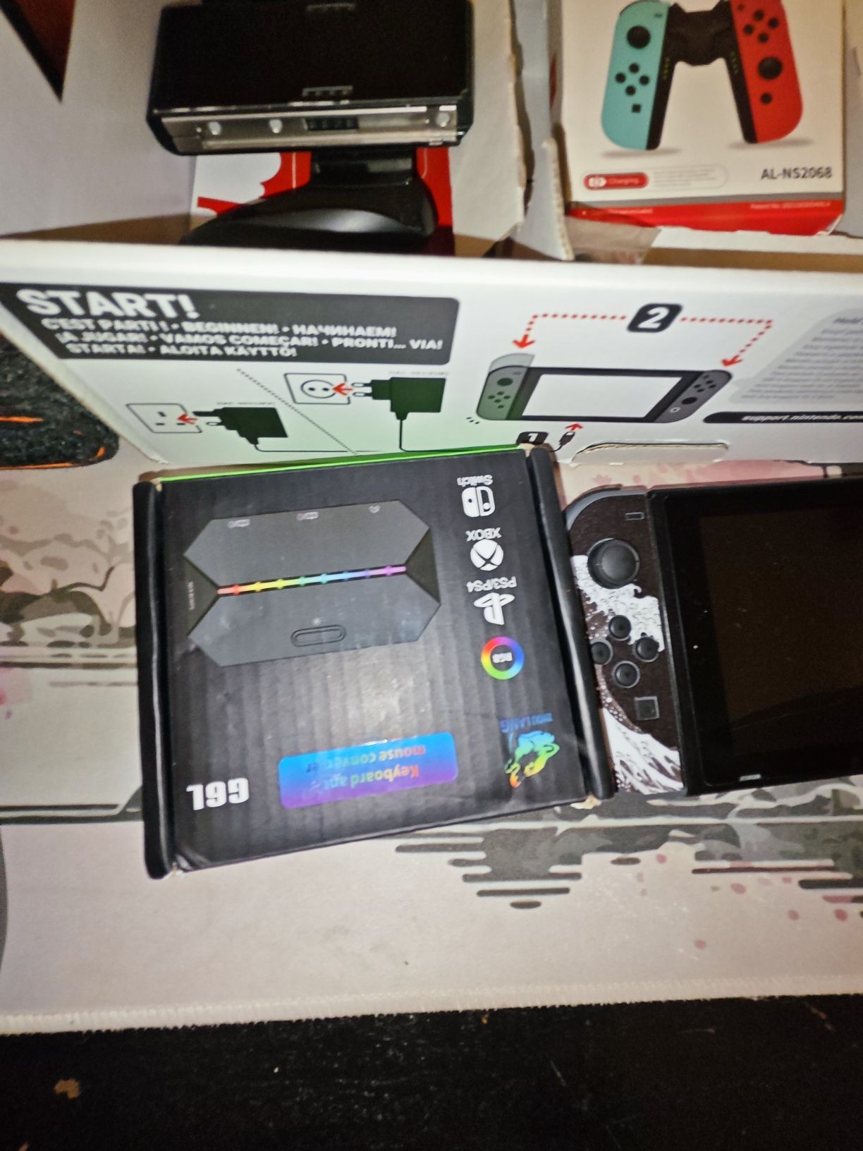 nintendo switch с аксесоари и много игри