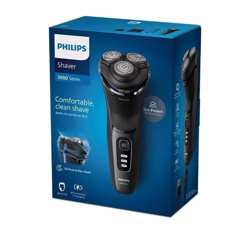 Самобръсначка Philips Shaver Series S3244/12, Мокро и сухо бръснене