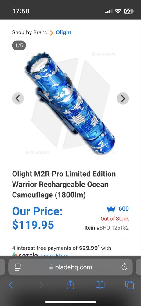 фенер Olight M2R PRO WARRIOR Limited edition Ocean Camouflage