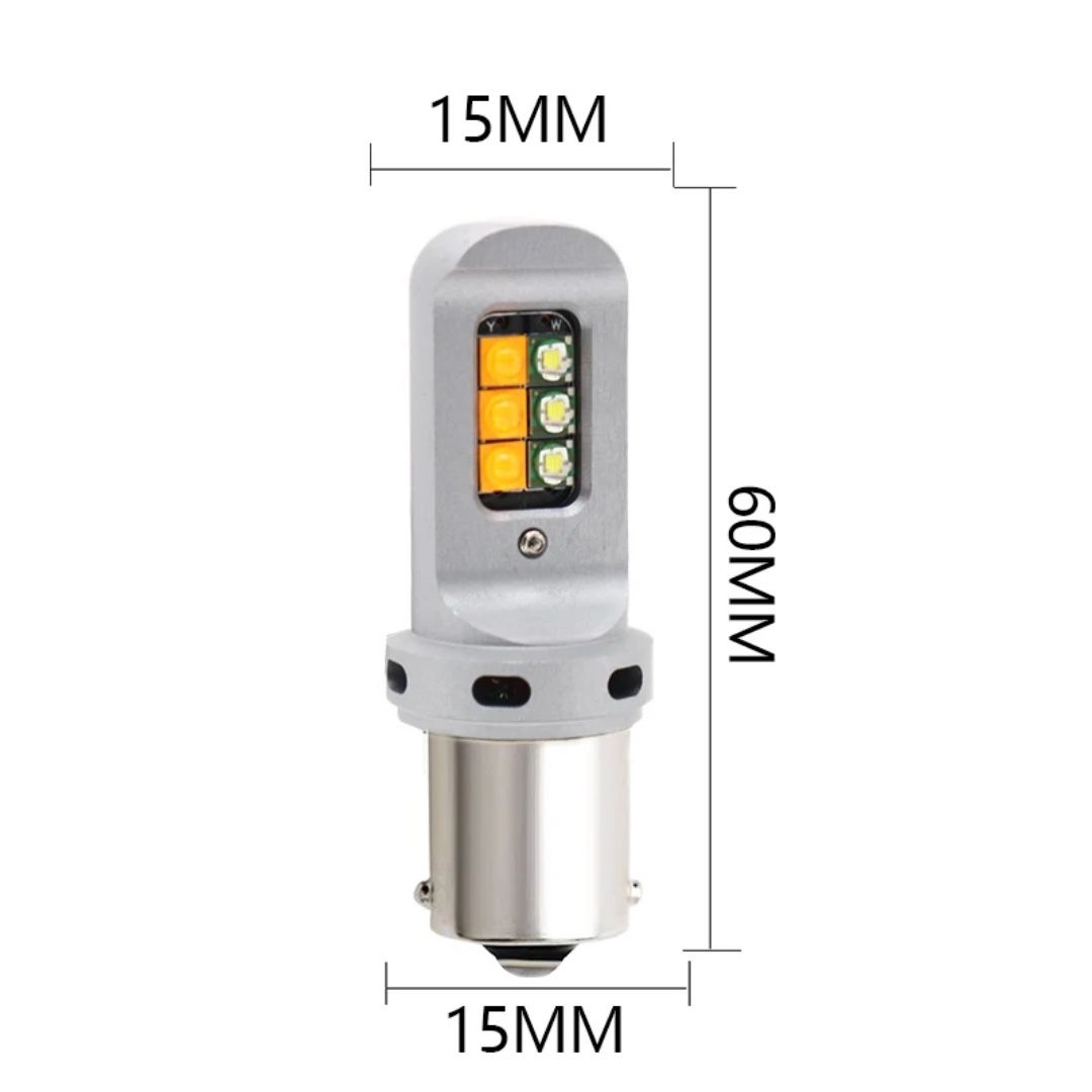 DRL - Дневни светлини с мигач PY21w - Bau15s,7443