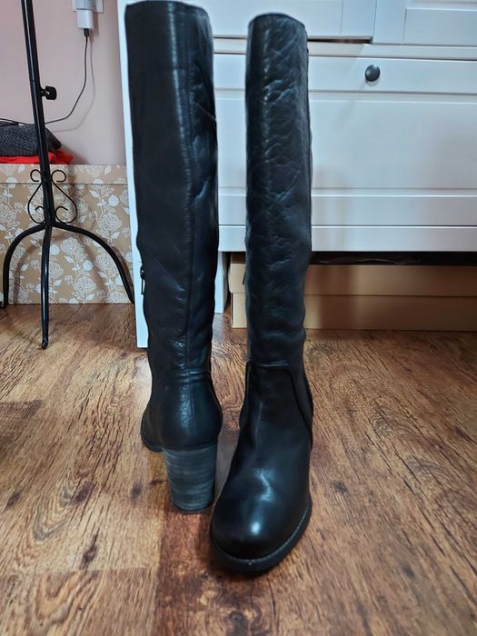 Cizme cu toc din piele naturală 36