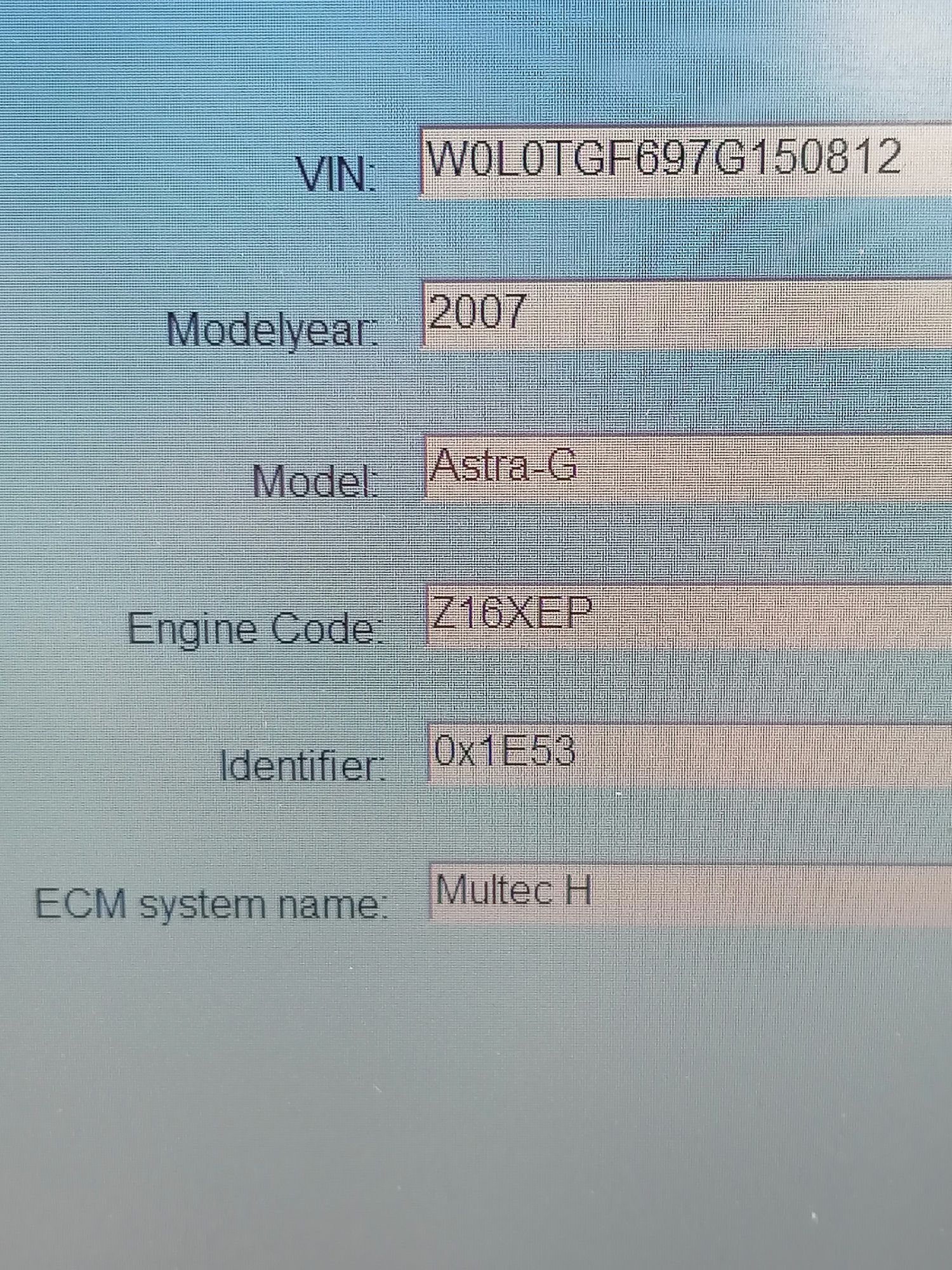 chit calculator motor ECU opel astra g twinport z16xep 1.6 16v