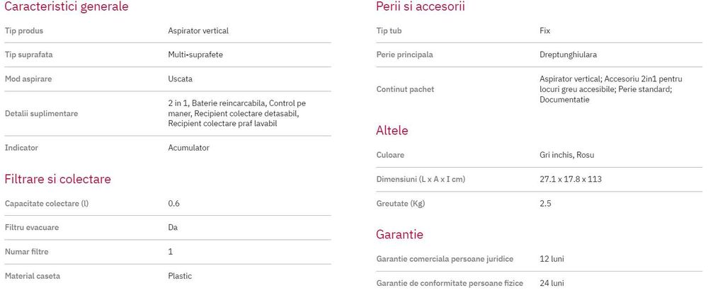 Vand Aspirator vertical ROWENTA Dual Force