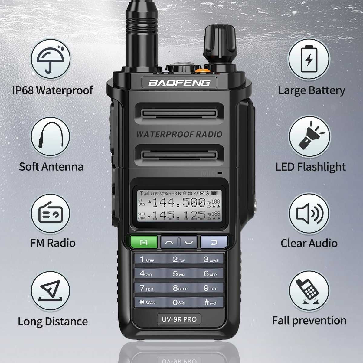 Statie portabila Baofeng UV9R PRO V2 2025, USB TIP C, NOUA