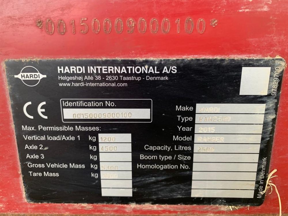 MET Hardi Ranger 2500 litri/18 metri full hidraulic + calculator