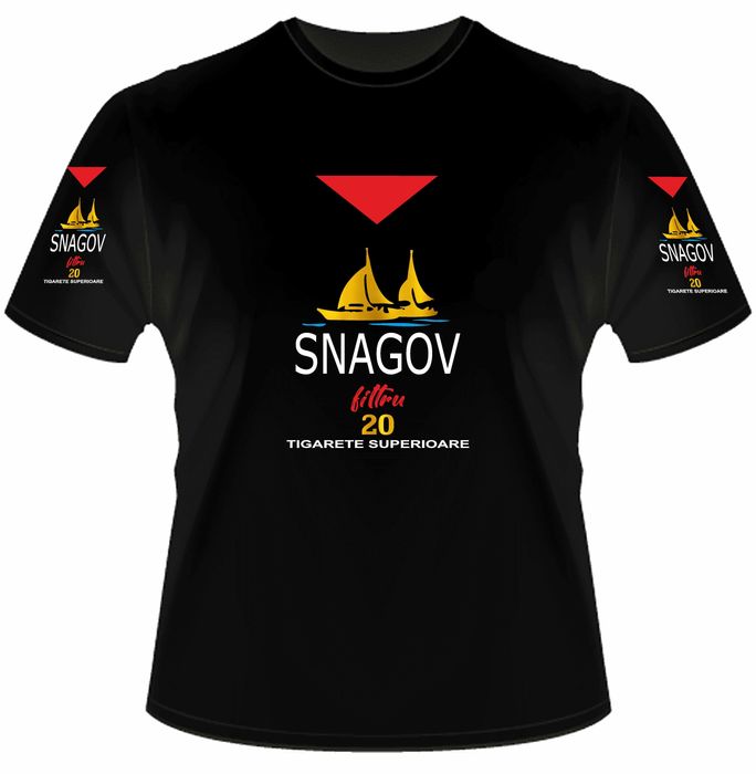 Tricou personalizat -snagov,negru, M,  transport gratuit