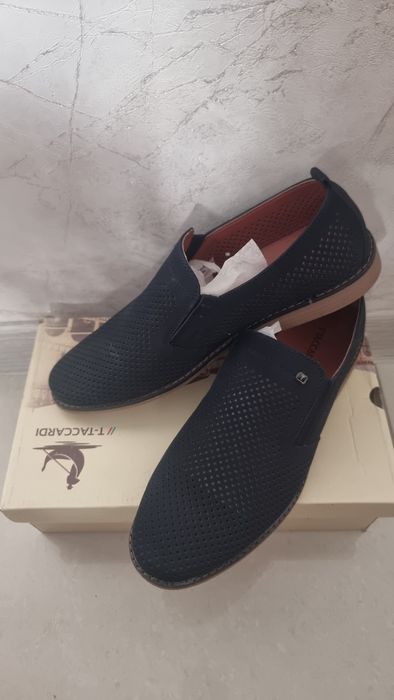 Мокасины синего цвета